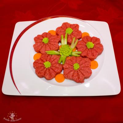 Hamburger di manzo a fiore